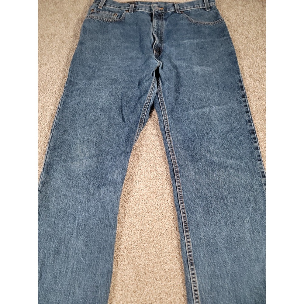 Vintage Levis Jeans Mens 36x29* Blue Denim 505 Straight Medium Wash Made In USA - Picture 4 of 16